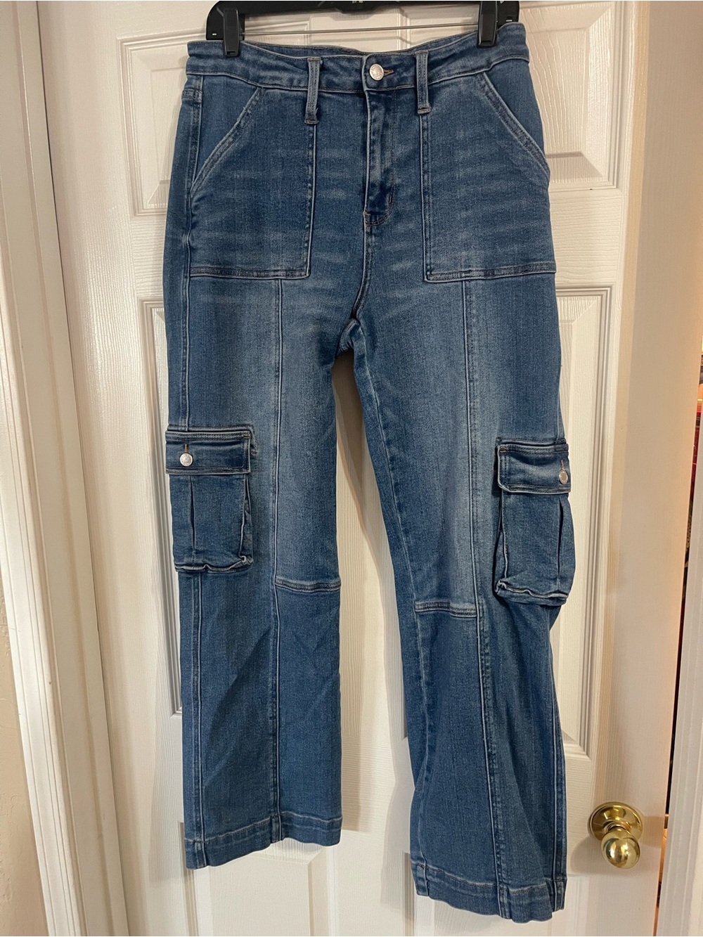 Judy Blue Stretch Fenim Cargo Utility Jeans 11/30
